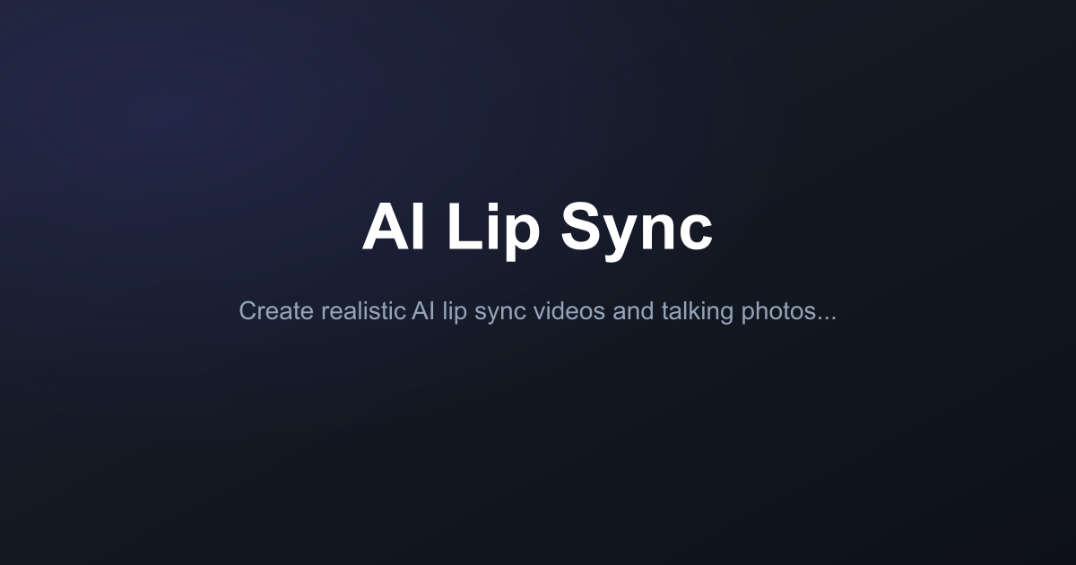 Lip Sync AI - Product Image
